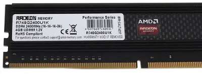 Набор памяти DDR4 DIMM 2x16Gb DDR2400 AMD R7 Performance Series Black Gaming Memory (R7S432G2400U2K)