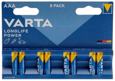 Батарея Varta Longlife power HIGH ENERGY Alkaline LR03 AAA (8шт) блистер