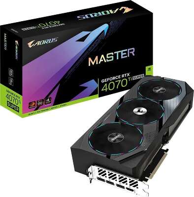 Видеокарта GIGABYTE NVIDIA nVidia GeForce RTX 4070Ti SUPER AORUS MASTER 16Gb GDDR6X PCI-E HDMI, 3DP