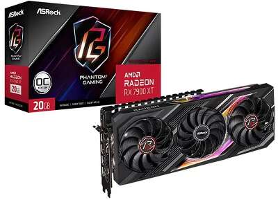 Видеокарта ASRock AMD Radeon RX 7900 XT Phantom Gaming OC 20Gb DDR6 PCI-E HDMI, 3DP