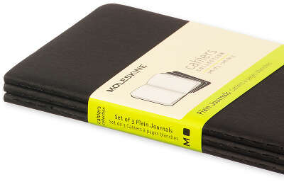 Блокнот Moleskine CAHIER JOURNAL QP313 Pocket 90x140мм обложка картон 64стр. нелинованный черный (3шт)