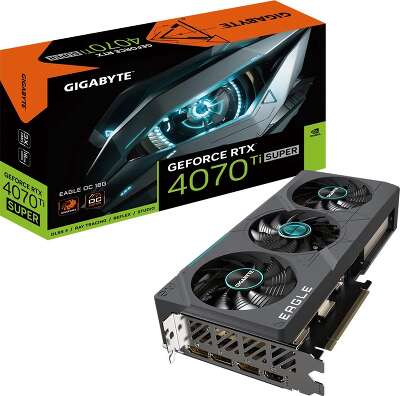 Видеокарта GIGABYTE NVIDIA nVidia GeForce RTX 4070Ti SUPER EAGLE OC ICE 16Gb GDDR6X PCI-E HDMI, 3DP