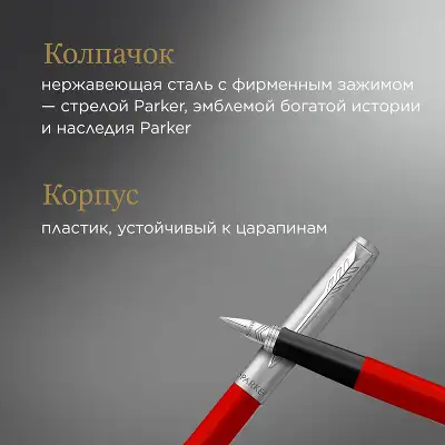 Ручка перьев. Parker Jotter Originals F60 (CW2096872) Red CT M сталь нержавеющая блистер