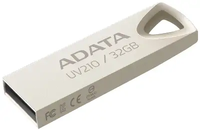 Флеш Диск A-Data 32Gb UV210 AUV210-32G-RGD USB2.0 золотистый