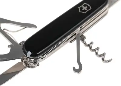 Нож перочинный Victorinox Huntsman (1.3713.3) 91мм 15функц. черный карт.коробка