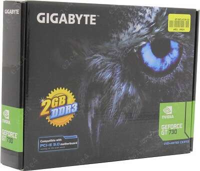 Видеокарта GIGABYTE nVidia GeForce GT730 2Gb DDR3 PCI-E VGA, DVI, HDMI