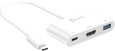 Адаптер j5create USB-C to HDMI/USB3.0/USB-C PD [JCA379]