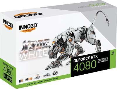 Видеокарта Inno3D NVIDIA nVidia GeForce RTX 4080 Super X3 OC WHITE 16Gb DDR6X PCI-E HDMI, 3DP