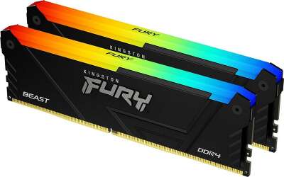 Набор памяти DDR4 DIMM 2x16Gb DDR3733 Kingston Fury Beast Black RGB (KF437C19BB12AK2/32)