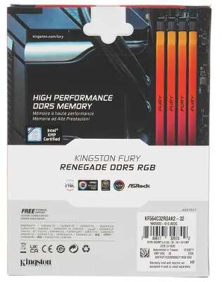 Набор памяти DDR5 DIMM 2x16Gb DDR6400 Kingston FURY Renegade RGB (KF564C32RSAK2-32)