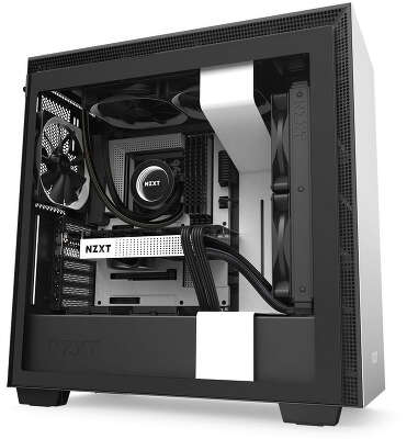 Корпус NZXT H710, черный/белый, ATX, Без БП (CA-H710B-W1)