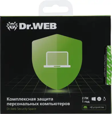 Программное Обеспечение DR.Web Security Space 2 ПК / 1 год (BHW-B-12M-2-A3)