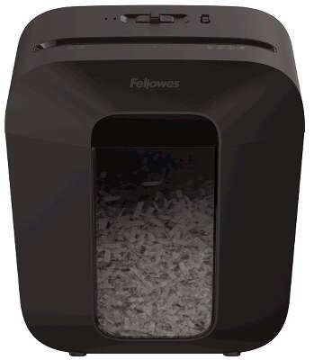 Шредер Fellowes PowerShred LX25 черный (секр.P-4) фрагменты 6лист. 11.5лтр. скрепки скобы пл.карты