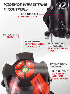 Нивелир лазерн. Ресанта ПЛ-3ШК 2кл.лаз. 635нм цв.луч. красный 4луч. (61/10/525)