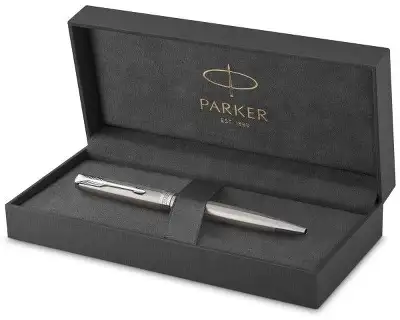 Ручка шариков. Parker Sonnet Core K526 (CW1931512) Stainless Steel CT M черн. черн. подар.кор.