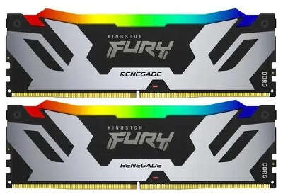 Набор памяти DDR5 DIMM 2x16Gb DDR7600 Kingston FURY Renegade Silver/Black RGB (KF576C38RSAK2-32)