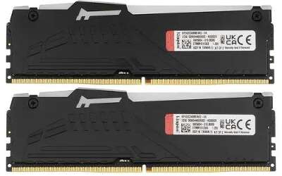 Набор памяти DDR5 DIMM 2x32Gb DDR5200 Kingston Fury Beast Black RGB (KF552C36BBEAK2-64)