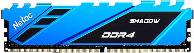 Модуль памяти DDR4 DIMM 16384Mb DDR3200 Netac Shadow Blue, с радиатором (NTSDD4P32SP-16B)