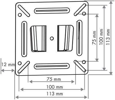 Кронштейн для телевизора Arm Media LCD-01 черный 15"-32" макс.15кг настенный фиксированный