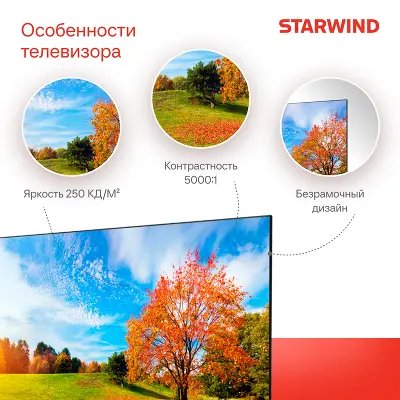 Телевизор 43" StarWind SW-LED43UG405 UHD HDMIx3, USBx2