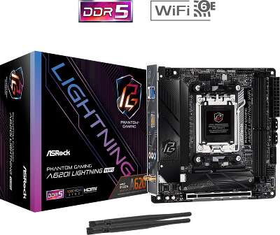 Материнская плата mini-ITX LGAAM5 ASRock A620I LIGHTNING WIFI