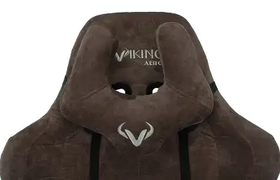 Кресло игровое Zombie VIKING KNIGHT Fabric темно-коричневый Light-10 с подголов. крестов. металл