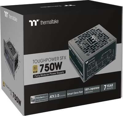 Блок питания 750 Вт SFX Thermaltake Toughpower SFX, 92 мм, 80 Plus Gold