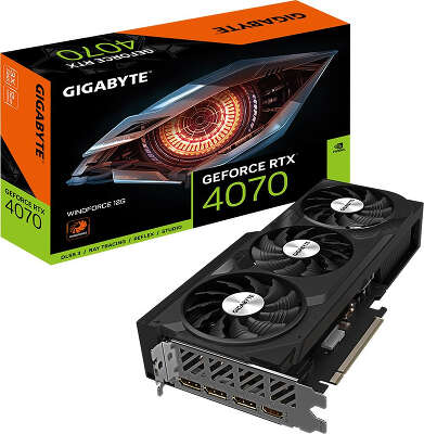 Видеокарта GIGABYTE NVIDIA nVidia GeForce RTX 4070 WINDFORCE 12Gb DDR6X PCI-E HDMI, 3DP