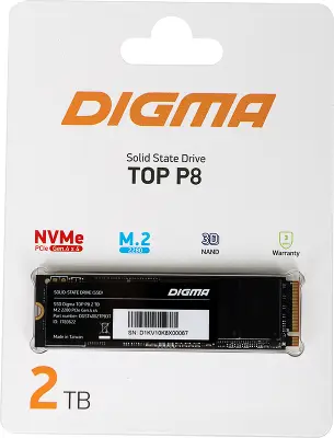 Твердотельный накопитель NVMe 2Tb [DGST4002TP83T] (SSD) Digma Top P8