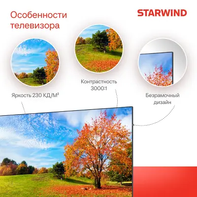 Телевизор 43" StarWind SW-LED43UG403 UHD HDMIx3, USBx2