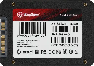 Твердотельный накопитель SATA3 960Gb [P4-960] (SSD) KingSpec P4