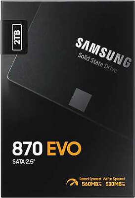 Накопитель SSD Samsung SATA-III 2TB MZ-77E2T0BW 870 EVO 2.5"