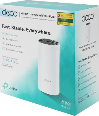 Mesh система TP-LINK Deco M4, 802.11a/b/g/n/ac, 2.4/5ГГц, до 1167 Мбит/с