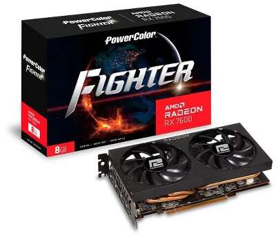 Видеокарта PowerColor AMD Radeon RX 7600 Fighter 8Gb DDR6 PCI-E HDMI, 3DP