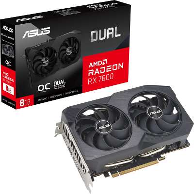 Видеокарта ASUS AMD Radeon RX 7600 DUAL-RX7600-O8G-V2 8Gb DDR6 PCI-E HDMI, 3DP