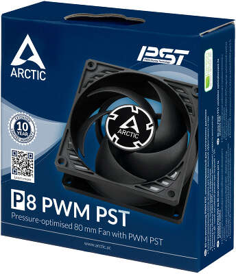 Вентилятор Arctic Cooling P8 PWM PST, 80мм, 3000rpm, 22 дБ, 4-pin PWM, 1шт