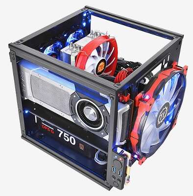 Корпус Thermaltake Core V1 черный без БП miniITX 2x80mm 1x120mm 1x140mm 2xUSB3.0 audio bott PSU