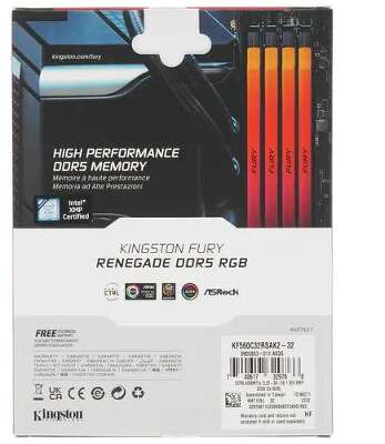 Набор памяти DDR5 SODIMM 2x16Gb DDR6000 Kingston FURY Renegade RGB (KF560C32RSAK2-32)