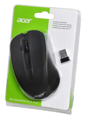 Мышь Acer OMR010 черный оптическая 1200dpi беспров. USB 3but (ZL.MCEEE.005)