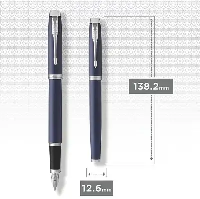 Ручка перьев. Parker IM Core F321 (CW1931647) Matte Blue CT F сталь нержавеющая подар.кор.