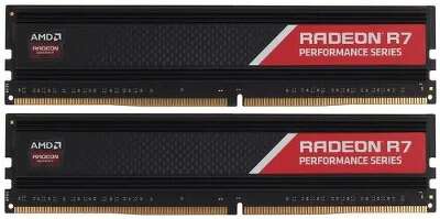 Набор памяти DDR4 DIMM 2x16Gb DDR2400 AMD R7 Performance Series Black Gaming Memory (R7S432G2400U2K)