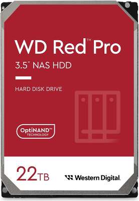 Жесткий диск SATA3 22Tb [WD221KFGX] (HDD) Western Digital Red Pro, 7200rpm