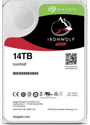 Жесткий диск SATA3 14Tb [ST14000VN0008] Seagate IronWolf, 7200rpm, 256Mb