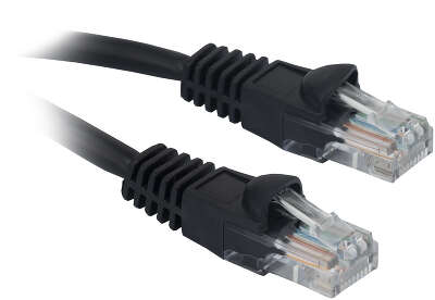 Патч-корд Buro UTP 4 пары cat.5E CCA molded 25м черный RJ-45 (m)-RJ-45 (m)