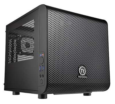 Корпус Thermaltake Core V1 черный без БП miniITX 2x80mm 1x120mm 1x140mm 2xUSB3.0 audio bott PSU