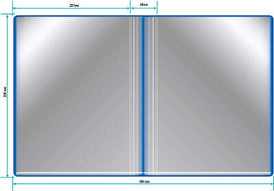 Папка с 80 прозр.вклад. Бюрократ -BPV80BLUE A4 пластик 0.8мм торц.карм с бум. встав синий