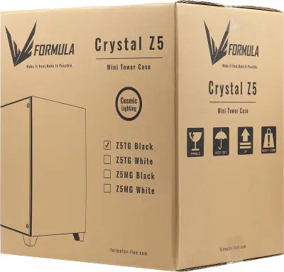 Корпус Formula Crystal Z5, черный, mATX, без БП (CRYSTAL Z5)