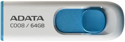 Флеш Диск A-Data 64GB Classic C008 AC008-64G-RWE USB2.0 синий/белый