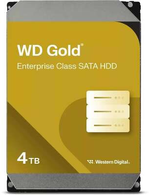 Жесткий диск SATA 6Gb/s 4Tb [WD4004FRYZ] (HDD) Western Digital Gold, 7200rpm, 256Mb