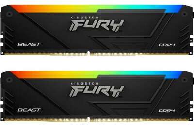 Набор памяти DDR4 DIMM 2x8Gb DDR3733 Kingston Fury Beast Black RGB (KF437C19BB2AK2/16)